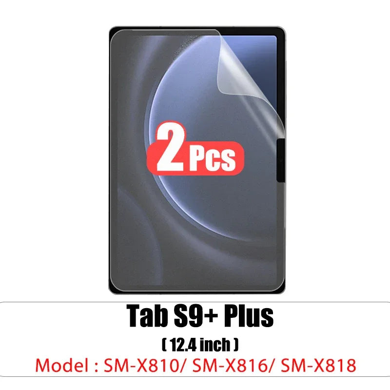 2pcs Pet Screen Protector For Samsung Galaxy Tab S7 Fe S9 Fe A9 Plus S6 Lite S7 S8 S9 A8 Plus Protective Clear Film No Glass