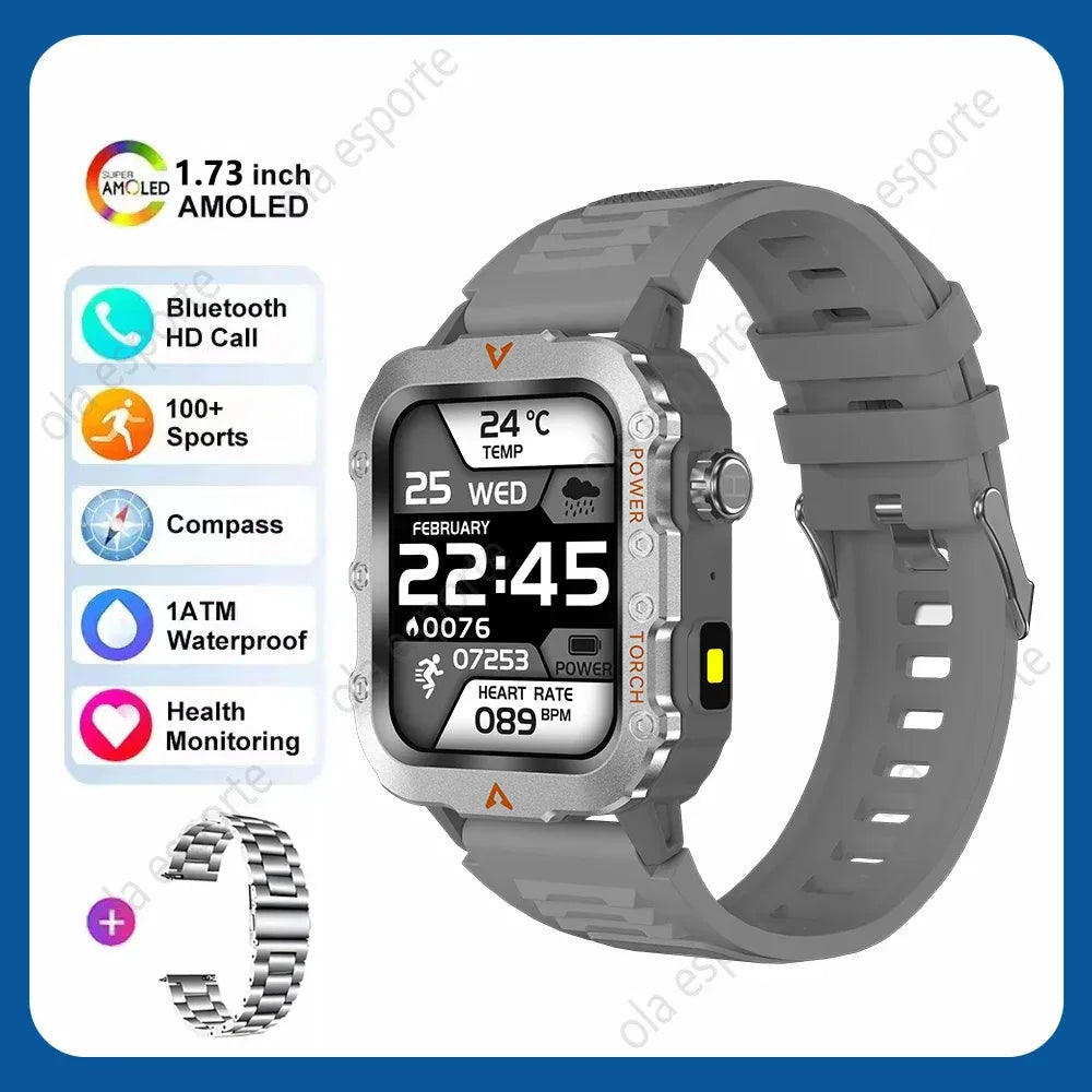 Smart Watch GPS Blue Tooth Call Waterproof Outoor Fitness Smartwatch Weather Heart Rate Health Voice Assistant For Android IOS