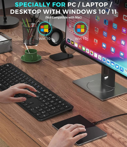 Multi-Touch Trackpad,Ultra Slim Aluminum USB Wired Touchpad Mouse for Windows 10/11 Desktop/Laptop/Notebook Computer PC