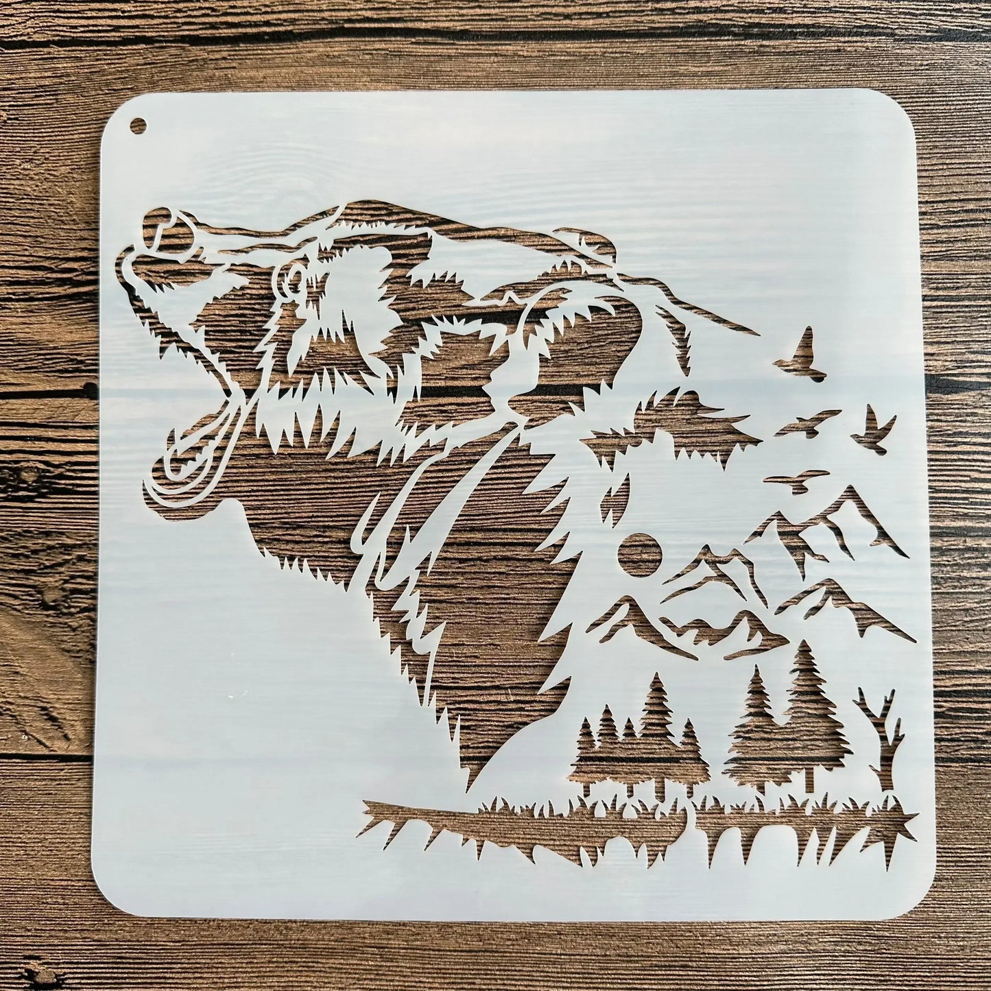 20*20 cm DIY mandala mold for painting stencils stamped photo album embossed paper card on wood, fabric wall christmas deer