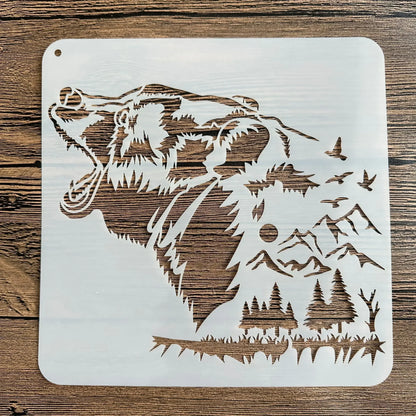 20*20 cm DIY mandala mold for painting stencils stamped photo album embossed paper card on wood, fabric wall christmas deer