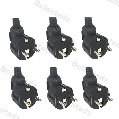 EU Plug Adapter 16A Male Replacement AC Outlets Rewireable Schuko Electeic Socket Euro Connector For Power Extension Cable