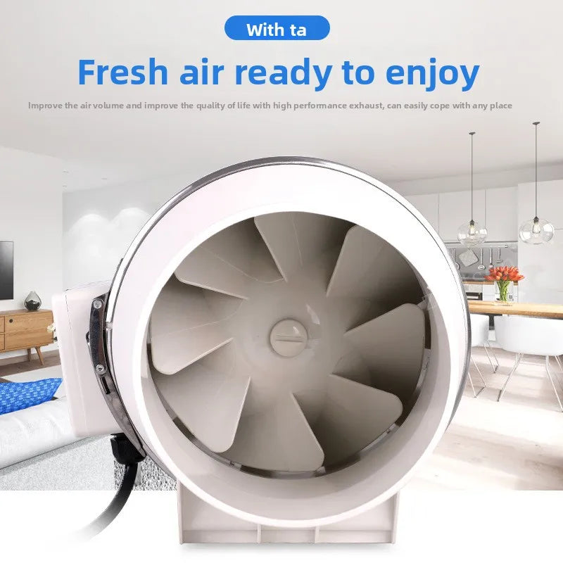 Exhaust Fans Home Silent Inline Pipe Duct Fan Bathroom Extractor Ventilation Kitchen Toilet Wall Air Clean Ventilator