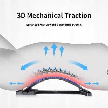 Adjustable Back Stretcher Therapy Cervical Shoulder Back Pain Relief Yoga Fitness Waist Massager Muscle Relax Posture Corrector