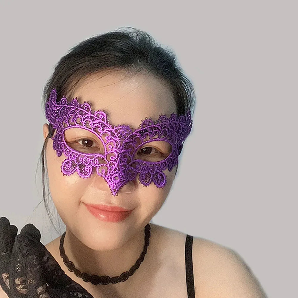 Halloween Mask Sexy Lace Velvet Material Mask Party Prom Costume Masquerade Mask Unisex Halloween Gifts Black Eye Mask Cosplay