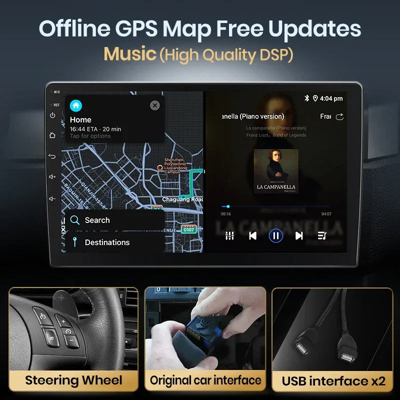 Junsun Wireless CarPlay Android Auto Car Radio For Citroen C5 2008 2009 2010-2017 RDS 4G WiFi GPS 2din BT Car accessories