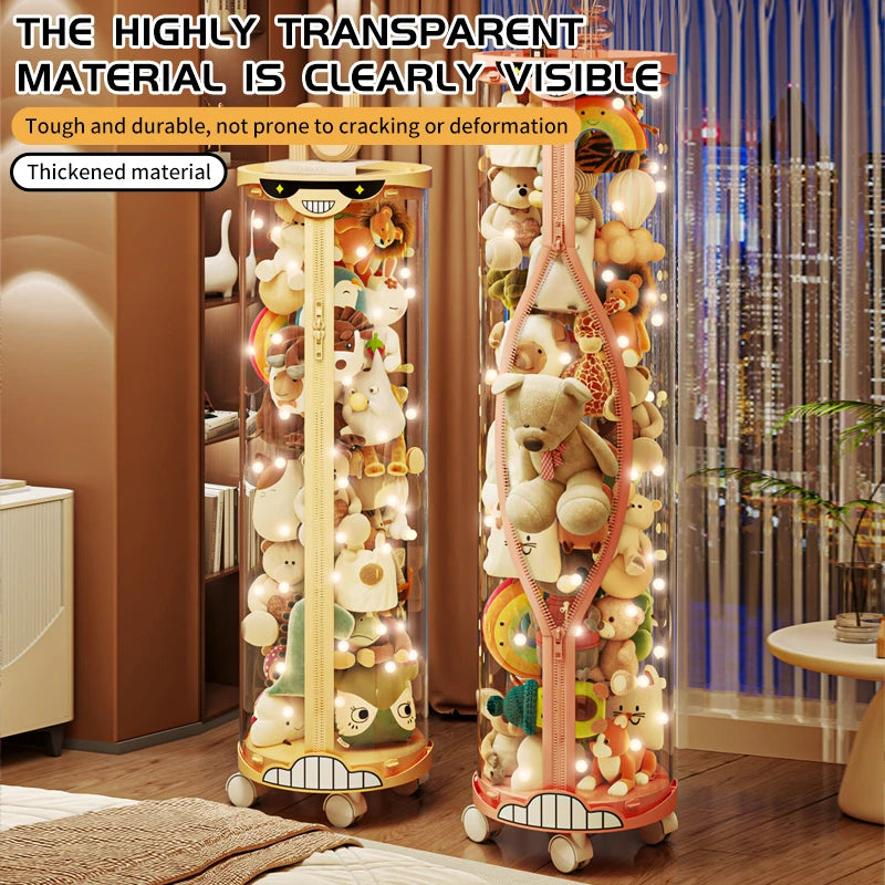 Extra Large Toy Storage Bucket Organize Home Plush Toys Neatly Sunglasses Smiley Design Top Can Place Figurines