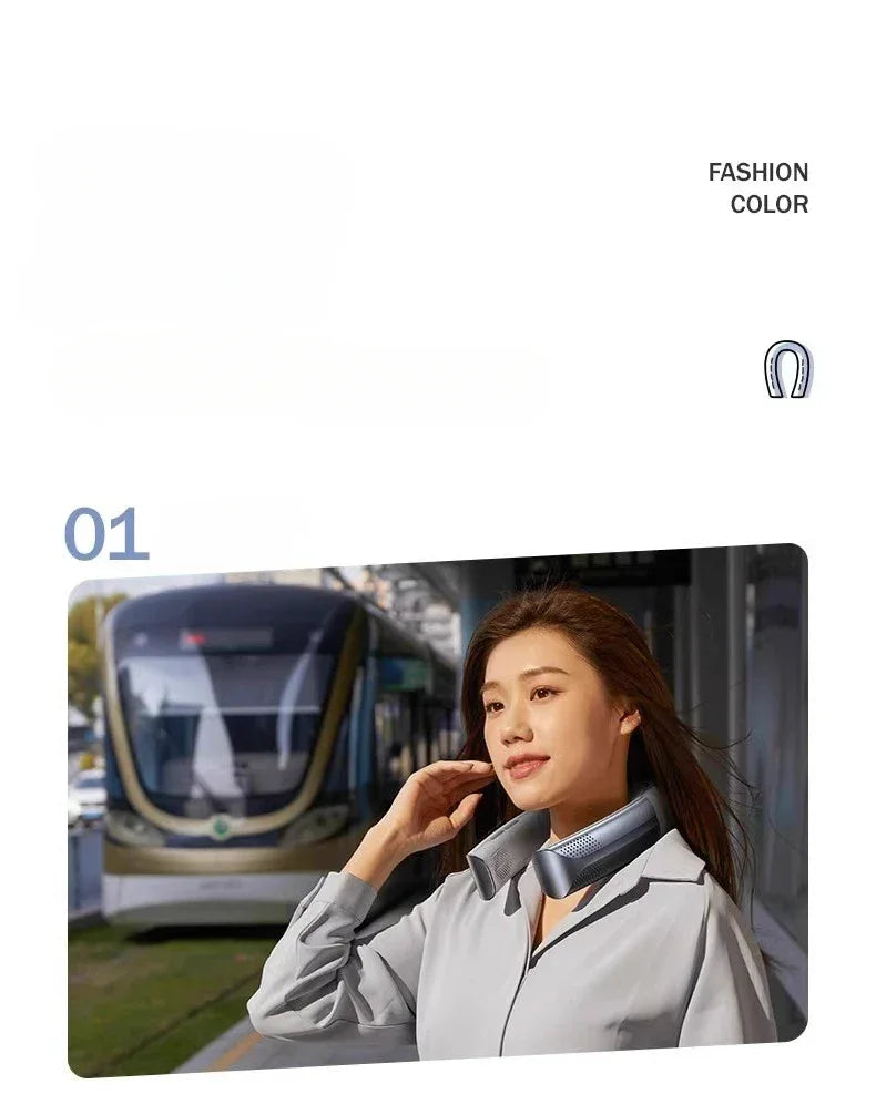 New hanging neck refrigeration mini air conditioner portable portable small electric fan lazy long battery life wearable