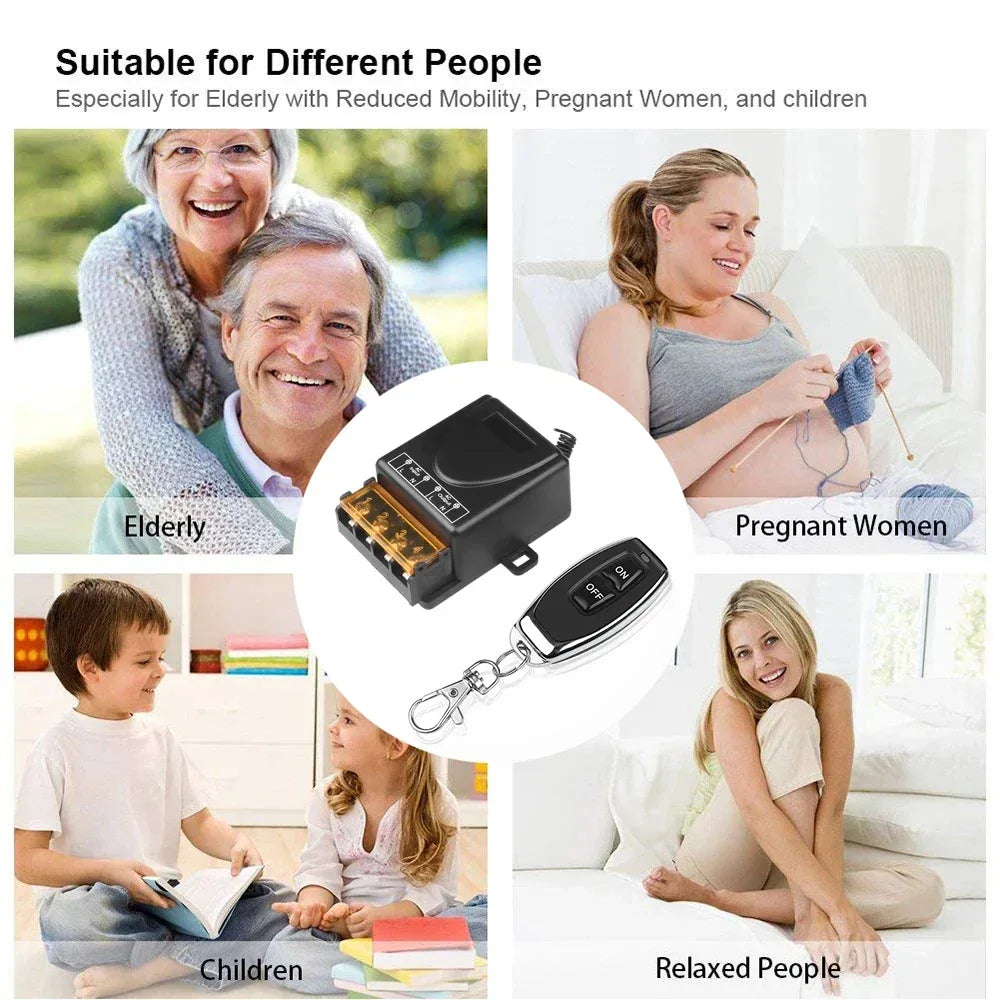 Universal Remote Control Switch 433mhz Wireless Switch AC 220V Relay and On Off Transmitter for Light Lamp Water Pump Door