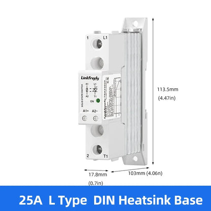 17.8mm Slim Solid State Relay Module Integrated Heatsink SSR DC-DC DC-AC AC-AC DIN Rail 40A DC AC Control Relay Patent Design