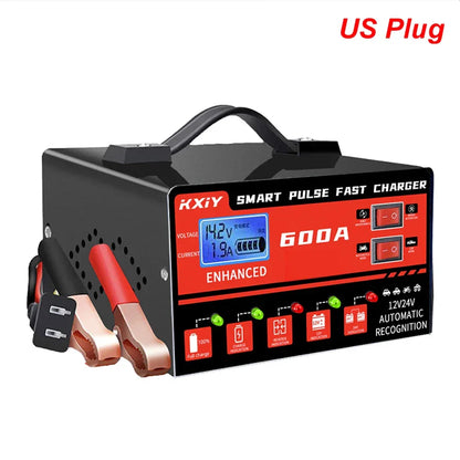 130W Automotive Battery Chargers Digital Intelligent Pulse Repair + Switch LED Indicator Storage Cell Car Chargers 12V 5A,24V 3A