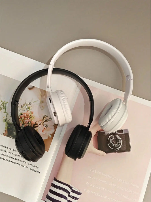 Y08 new style head-mounted wireless Bluetooth earphones, macaron color scheme, foldable, Bluetooth 5.3, long battery life, pink by PDG ibma