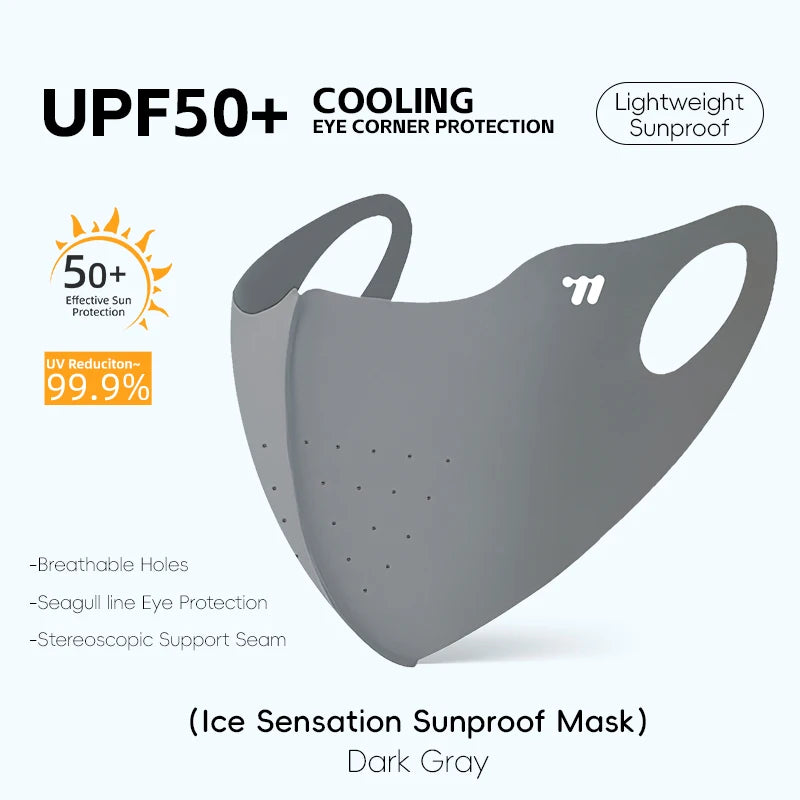 WEST BIKING Summer Sunscreen Traceless Mask 3D Ice Silk Breathable UV Protection Mask Summer Outdoor Sport Cycling Sports Masks