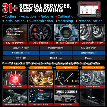 LAUNCH X431 CRP919E BT Car Diagnostic Tool OBD2 Scanner DBScar VII VCI Auto with Active Test ECU Coding CANFD DOIP 31+ Reset