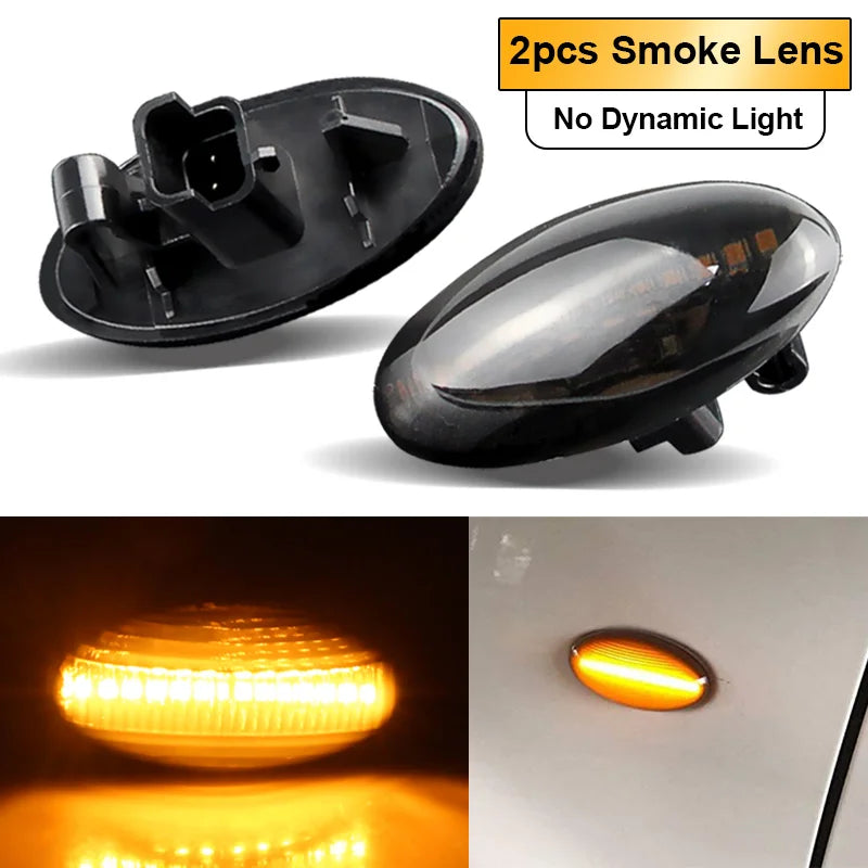2PCS For Peugeot 107 1007 108 206 307 407 607 Partner Traveller Expert LED Side Marker Light Turn Signal Repeater Lamp