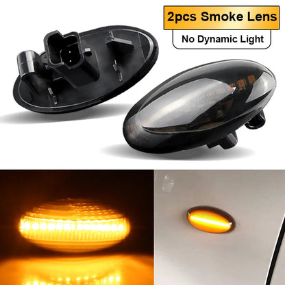 2PCS For Peugeot 107 1007 108 206 307 407 607 Partner Traveller Expert LED Side Marker Light Turn Signal Repeater Lamp