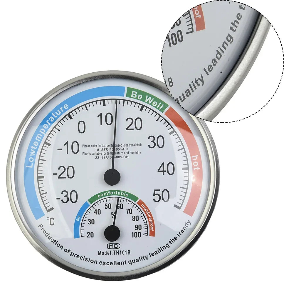 Thermometer Hygrometer Thermo Analog Humidity Indoor Climate Control Home Office Outdoor Garden Restaurant Measuring Tool