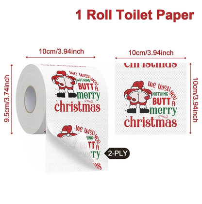 Merry Christmas Toilet Roll Paper Home Santa Claus Bath Toilet Roll Paper Christmas Supplies Xmas Tissue Roll Home New Year