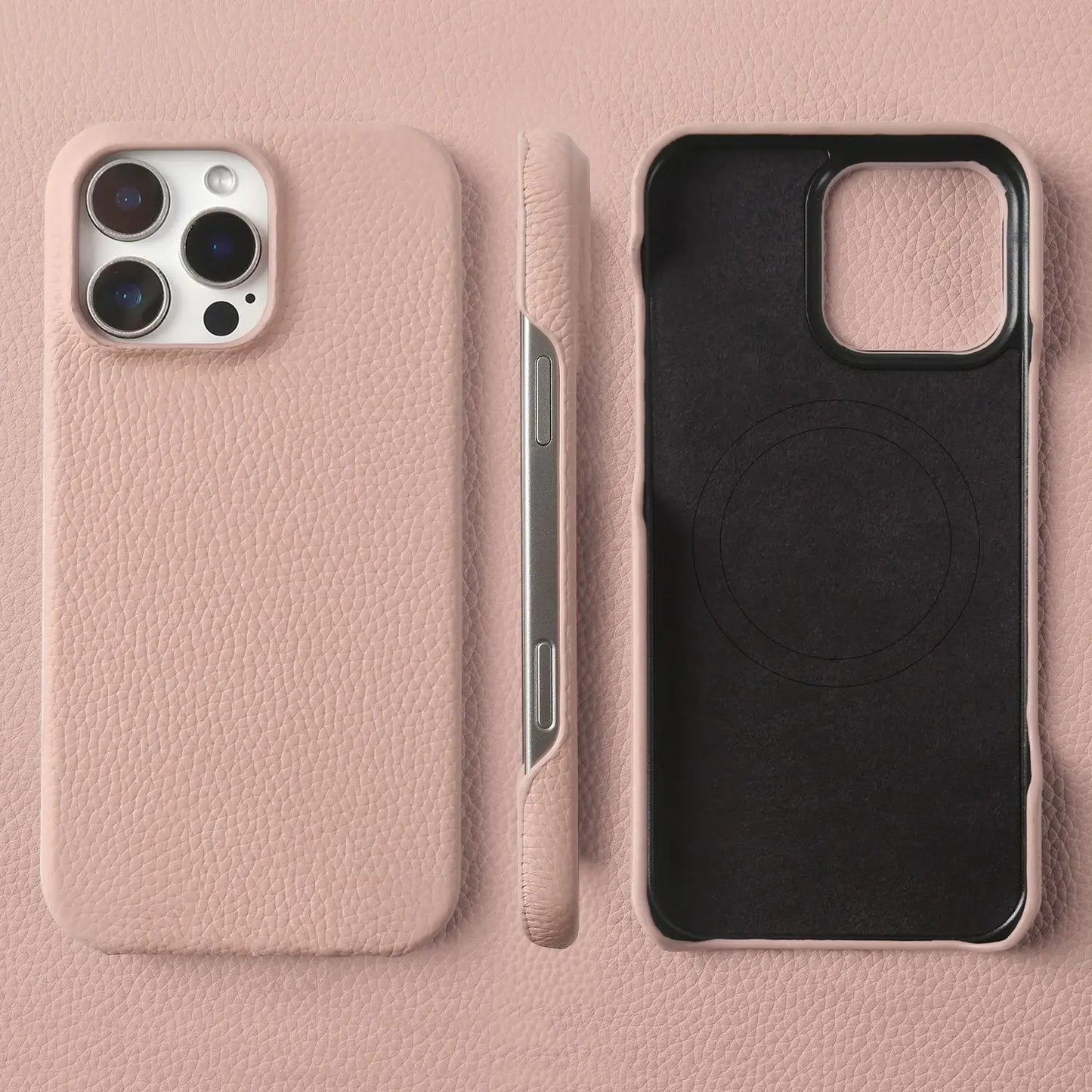 Premium Magnetic Genuine Leather Case For iphone 16 Pro Max 15 14 13 12 11 Wireless Charge Magnet Magsafe Cover Shockproof Coque