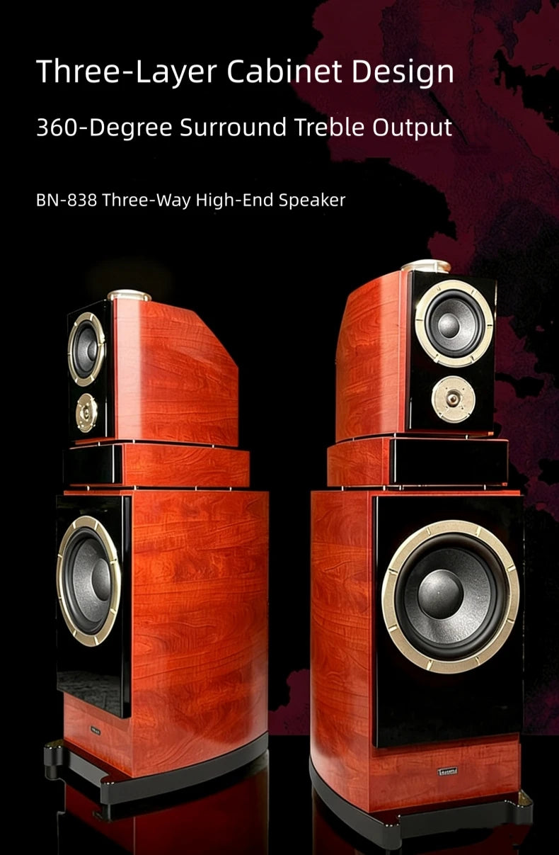 BN838 Hi-Fi Home Theater Speakers with Karaoke Amplifier, Luxury Audio System for Villa & Large Living Rooms