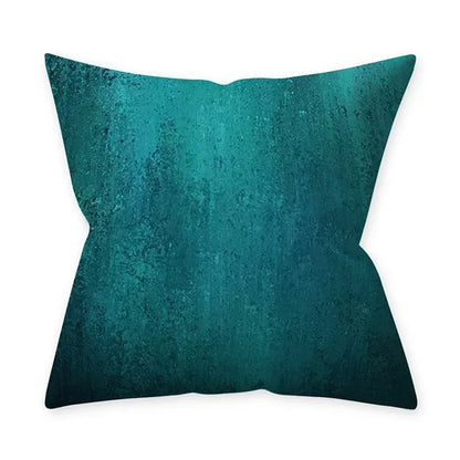 Housse de coussin bleu turquoise, coussins décoratifs pour canapé, housses de coussin géométriques en polyester, 45 x 45 cm, coussins décoratifs, taies d'oreiller simples
