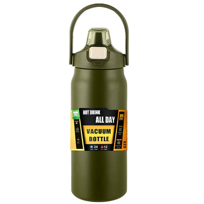 LargeCapacityOutdoor SportsThermos Bottle Portable Water Bottle Stainless Steel Vacuum Insulation with Straw 800ml/1000ml/1500ml