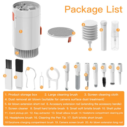 20 in 1 Cleaning Kit Computer Keyboard Cleaner Brush Earphones Cleaning Pen For Headset IPad Phone Cleaning Tools Keycap Puller