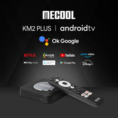 Mecool KM2/KM2 plus 4K Android TV Box Amlogic S905X4 2GB 16GB USB3.0 100M LAN 2.4G 5G WiFi doby atmos Audio TV BOX 2025 new