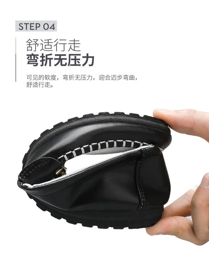 2026 Spring Autumn New Men's Sports Shoes Fashion anti-slip sneakers Casual PU Leather Business Shoes Versatile Work Shoes