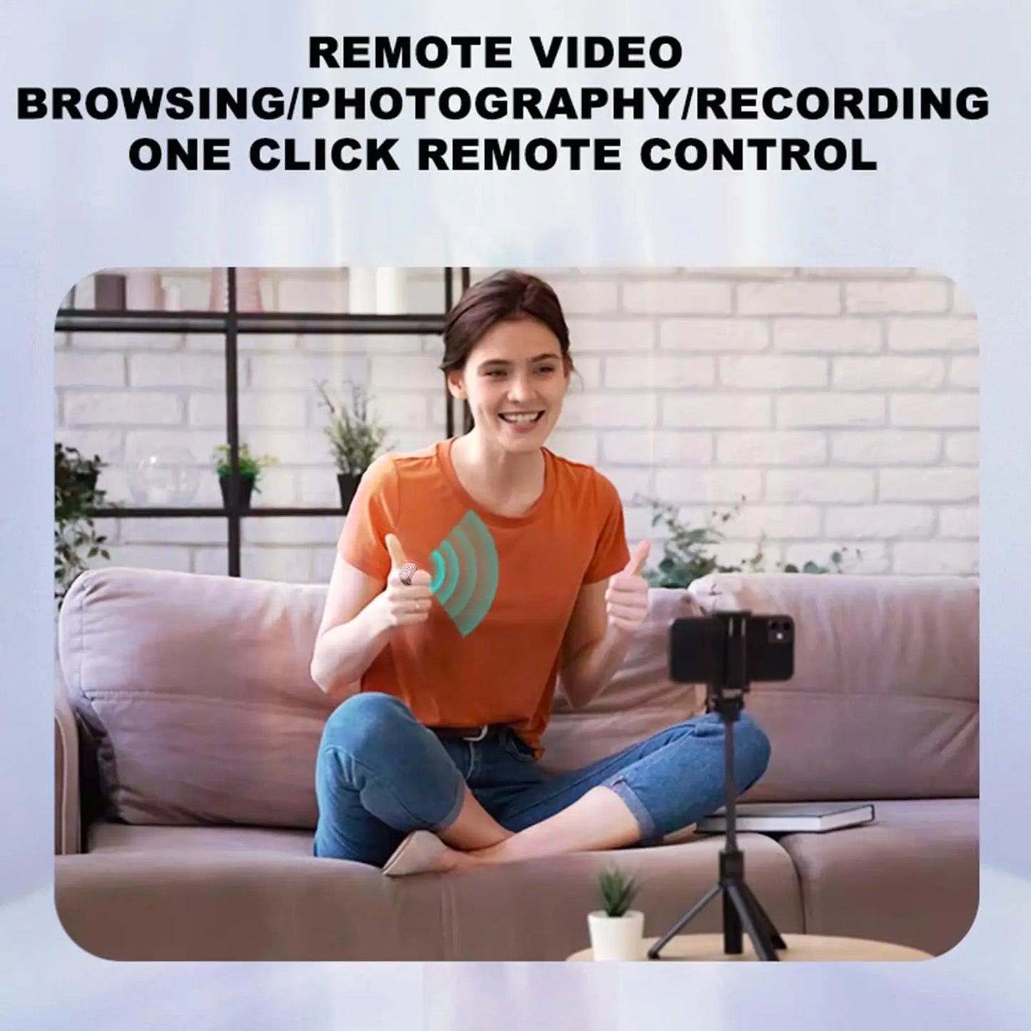 Blue-tooth Remote Control Scrolling E-book Page Turner For Tik-tok Video Remote Control Selfie Stick Camera Controller