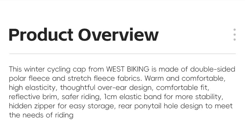 WEST BIKING Winter Cycling Cap With Brim Windproof Warm Sports Cap High Elastic Fleece Hiking Running Hat Cycling Equipment