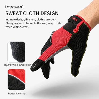 Vilico Outdoor Mountaineering Hiking and Cycling Gloves for Men and Women With Thickened Shock Absorbers Breathable and Non Slip
