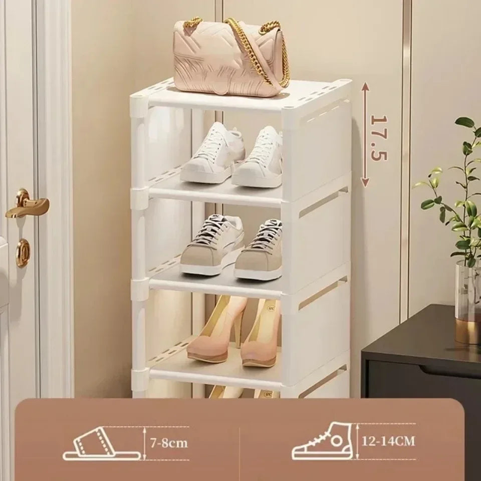 Multiple Layers Shoe Organizer Shoe Rack Organizer Space Saving Rack For Wall Corner Stackable Shelf  Adjustable Saving Cabinet
