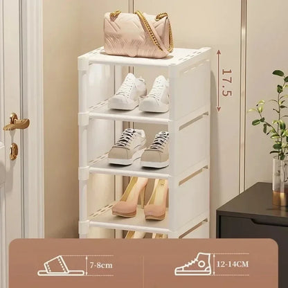 Multiple Layers Shoe Organizer Shoe Rack Organizer Space Saving Rack For Wall Corner Stackable Shelf  Adjustable Saving Cabinet