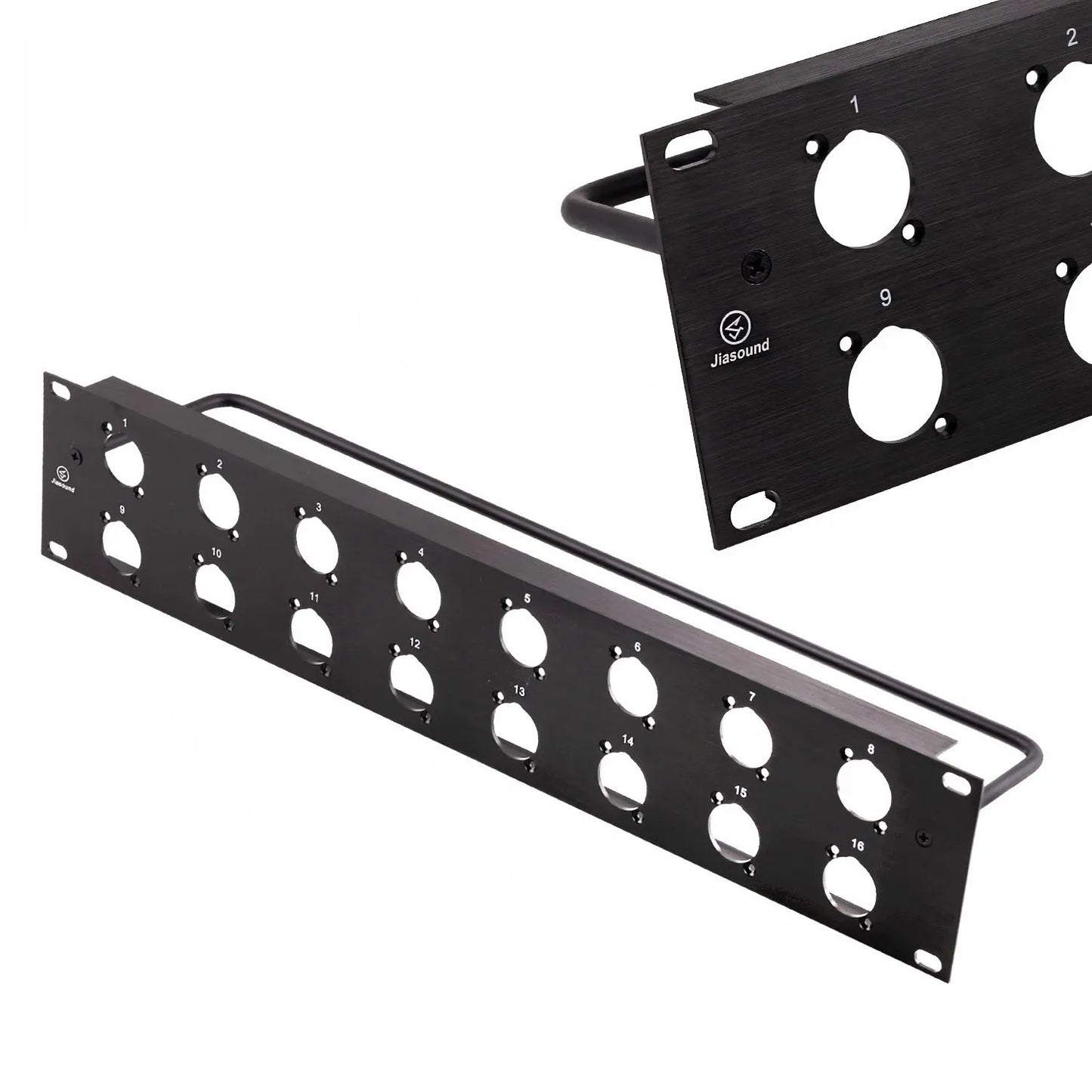 1U 2U Rack Patch Panel 8 12 16 24 Way Channel Flight Case Mount for XLR Connecctor Male Female SpeakOn Cabinet Mounting Panel