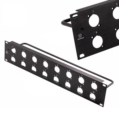 1U 2U Rack Patch Panel 8 12 16 24 Way Channel Flight Case Mount for XLR Connecctor Male Female SpeakOn Cabinet Mounting Panel