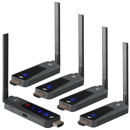 1080P 80m Wireless HDMI Transmitter and Receiver APP Monitor Video Transceiver Low Latency Plug and Play for PC TV Projector