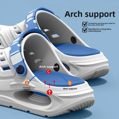 Cave Shoes for Men's Summer New Style, Non Slip and Non Tiring, Foot Arch Support, Outdoor Cool Slippers for Men Mens Shoes
