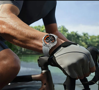 LIGE AMOLED Smart Watch Men with Flashlight Sports IP68 Waterproof Fitness Tracker Bluetooth Call Smartwatch Man for Android iOS