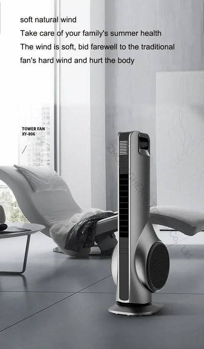 Portable 220v Leafless Electric Fan Tower Air Conditioning Fan Bedroom Silent Remote Control Indoor Purification Air Circulation