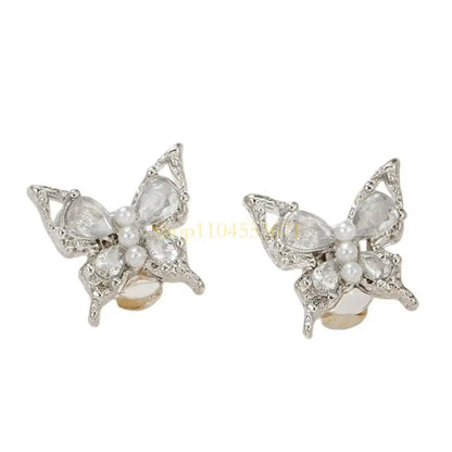 Best Seller 1 Pair Butterfly Themed Ear Clip Embellishment Zircon Detail Earbuds Ornament For Freeclip 1/2 Wireless Equipment