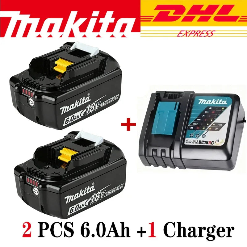 100% Genuine Makita Battery 18V 6Ah 9Ah Rechargeable Lithium Battery High Capacity for Makita Cordles Power Tool Battery