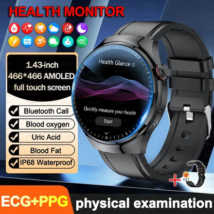 2026New For Man Smartwatches Outdoor Sport Smart Watch Men 1.43“ HD AMOLED Screen ECG physical examination BT5.0 Call smartwatc