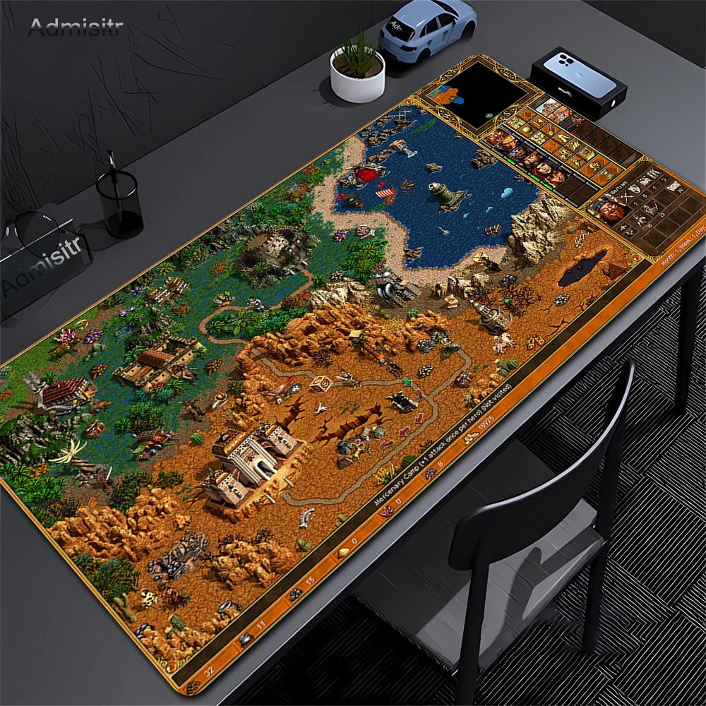 Anime Heroes of Might and Magic 3 Map Mousepad Gaming Laptops Keyboard Mat Desk Protector Deskmat Mats Laptop Gamer Mouse Pad