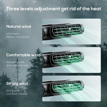 Car Seat Cooling Fan 3 Speed Adjustable 5V USB Car Headrest Cooling Air Fan Car Seat Fan for Front Rear Car Interior Accessories
