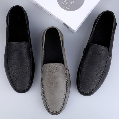 Fashion Men Casual Leather Shoes Luxury Italian Soft Men Loafers Handmade Moccasins Men Breathable Slip on Boat Shoes Plus Size