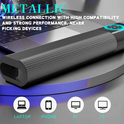 HOMEFISH BS-20  RGB Ambient Light Bluetooth Speaker 6 EQ Sound Effects 4 Speakers Supports TF, USB, AUX, RCA, Bluetooth, FM