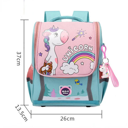 Waterproof Children Primary School Bags Cute Unicorn Rainbow Backpacks Kids Cartoon Animal Dinasour Shcoolbags for Kindergarten