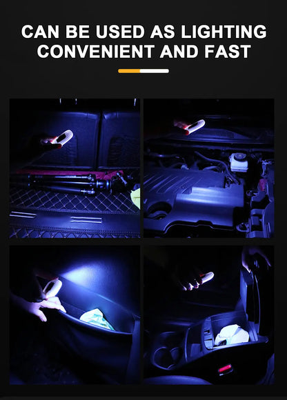 BLALION Car LED Touch Light Wall Reading Lamp Magnet Base Car Ceiling Light Ambient Mood Interior Lighting USB Rechargeable Lamp