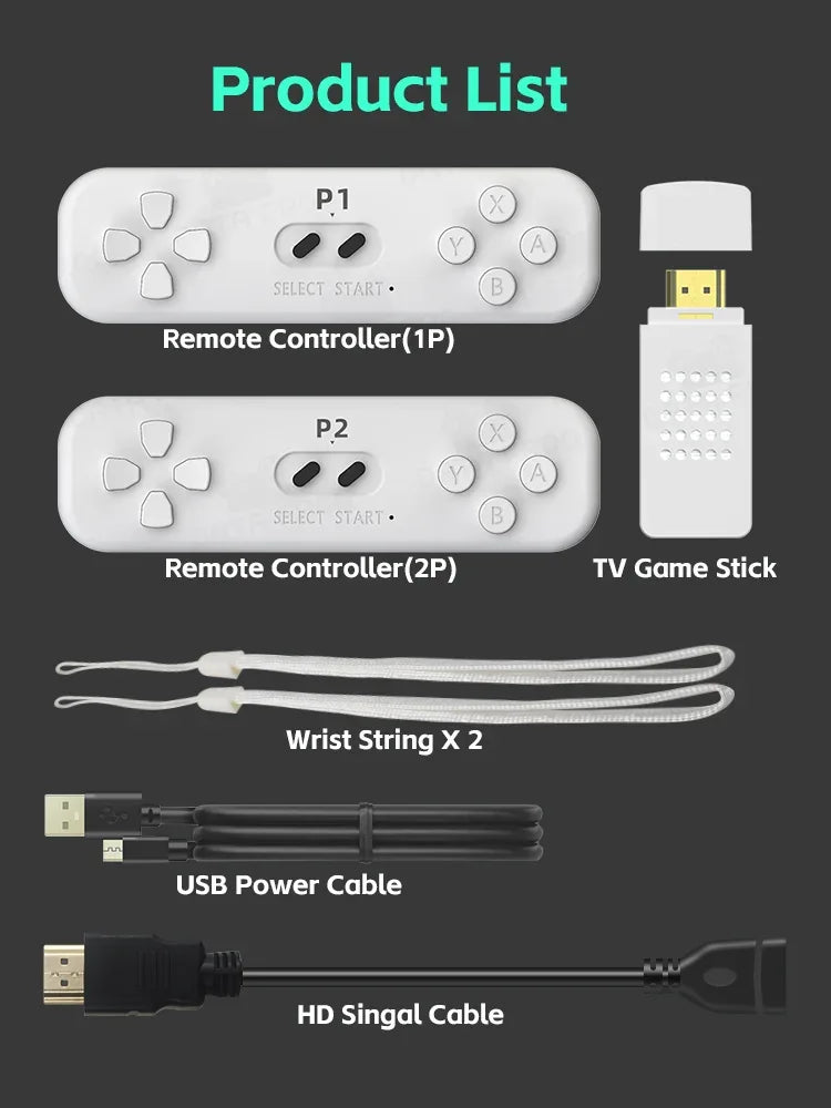 Retro Game  With 2.4G Wireless Controller 4k Classic Motion Sensing Game Console Video Game Built in 1000 NES Games